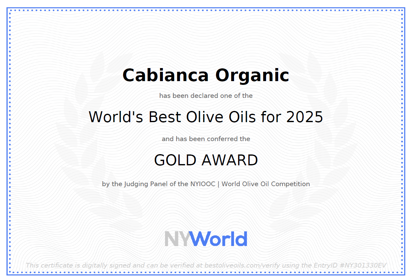Cabianca Extra Virgin Olive Oil Organic Multivarietal 16.9 floz