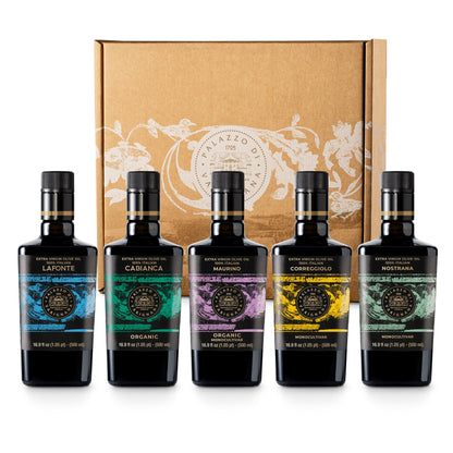 Signature Five-Bottle Extra Virgin Olive Oil Holiday Gift Box