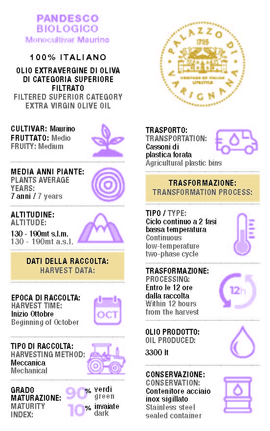Maurino Extra Virgin Olive Oil Organic Monovultivar 16.9 floz