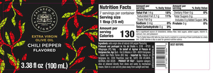 Chilli Pepper Extra Virgin Olive Oil 3.4 floz can