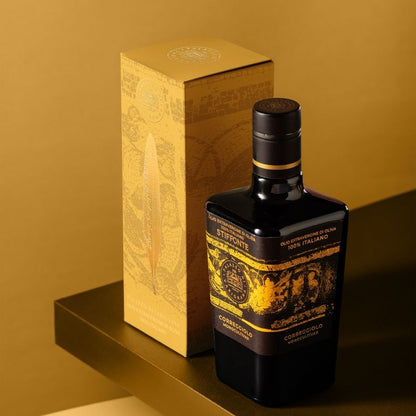 Limited Edition Holiday Gift Bundle - Correggiolo Extra Virgin Olive Oil Monocultivar 16.9 floz with Matching Packaging